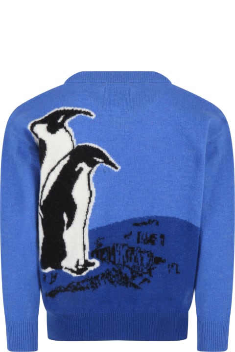 Blue Sweater For Boy With Penguins