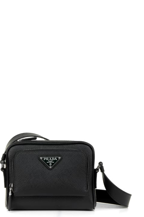 Bags Sale for Men Prada Shoulder Bag In Re-nylon And Brushed Leather