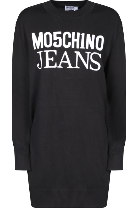 Fashion for Women Moschino Black Cotton Sweater With Logo