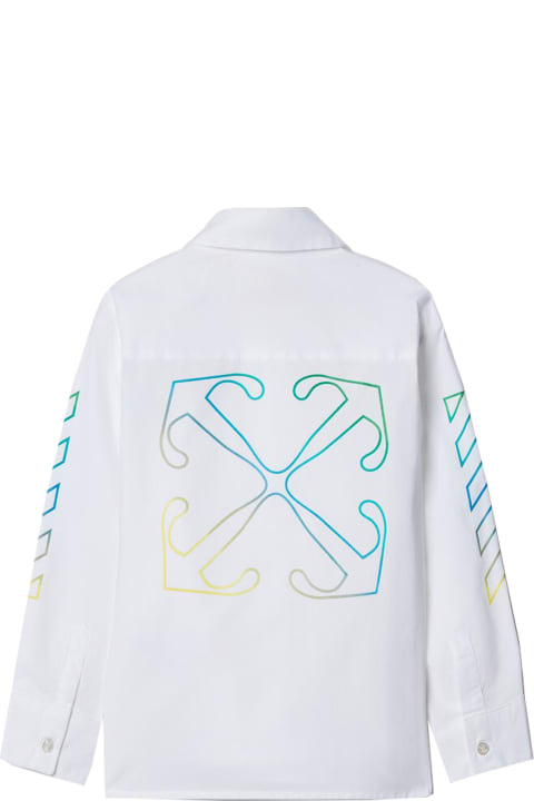 Sale for Boys Off-White Shirt With Arrow Rainbow Motif