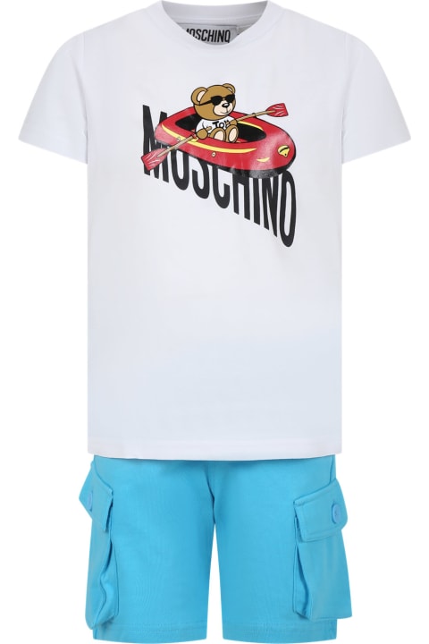 Bottoms for Boys Moschino Multicolored Set For Boy With Teddy Bear