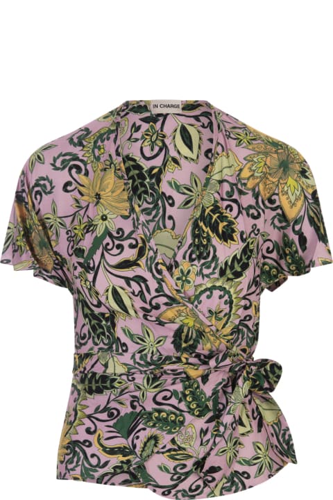 Diane Von Furstenberg Topwear for Women Diane Von Furstenberg Delhi Reversible Top In Garden Paisley Mint Green And Pink