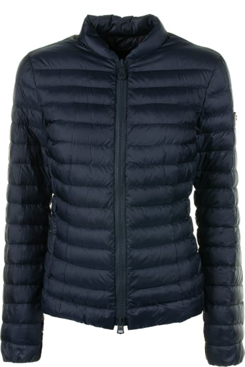 Peuterey Coats & Jackets for Women Peuterey Blue Quilted Down Jacket With Zip