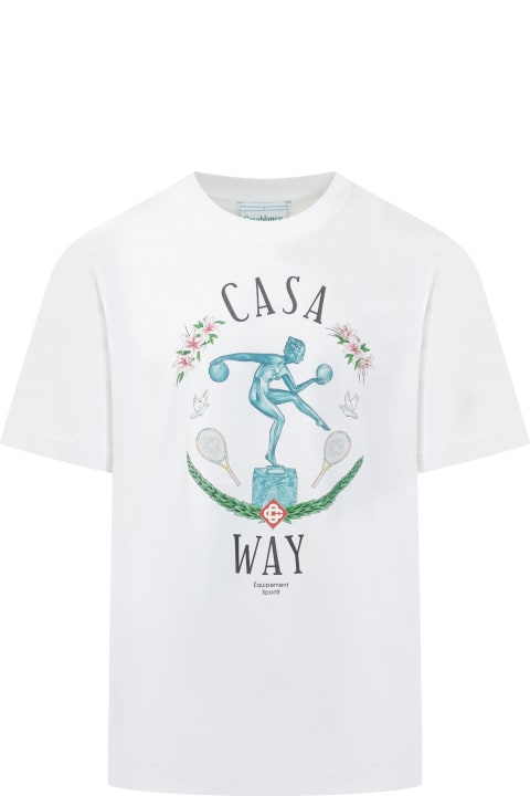 Casablanca Topwear for Men Casablanca Statue Printed T-shirt