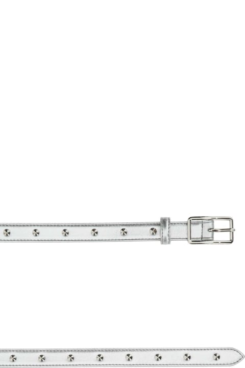 Accessories for Women Alexander McQueen Silver Leather Belt