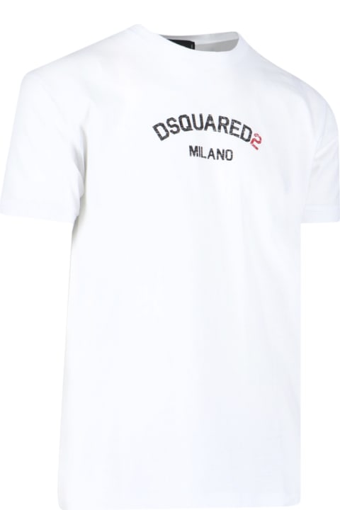 Dsquared2 Topwear for Men Dsquared2 Logo Printed Crewneck T-shirt