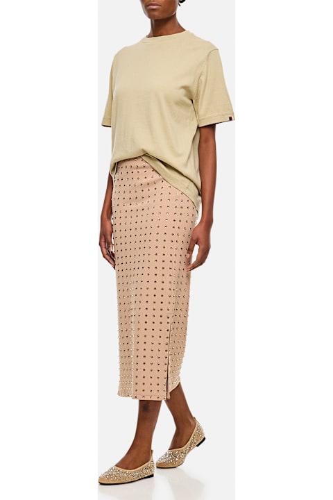 Homeware SportMax Nome Crystal Lycra Midi Skirt