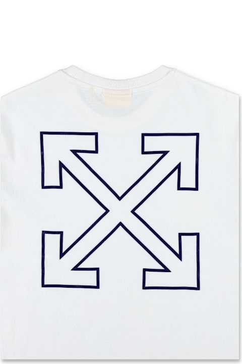 Homeware Off-White Off-white Kids White T-shirt With Arrow Logo