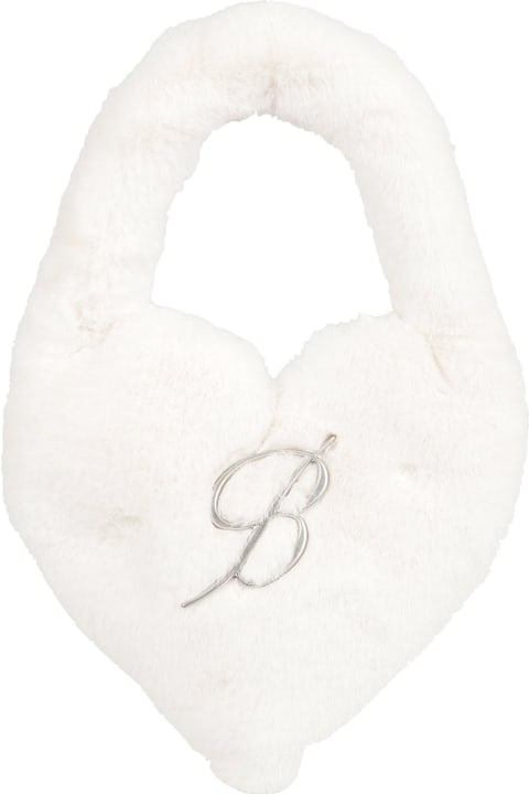 Blumarine for Women Blumarine Heart Shape Fur Coated Shoulder Bag
