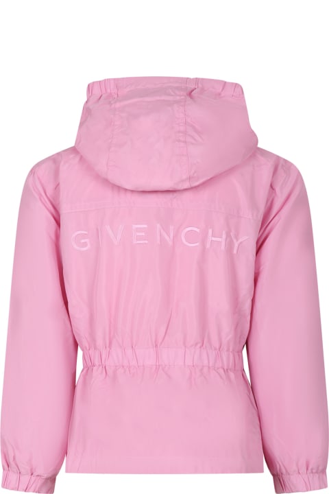 Coats & Jackets for Girls Givenchy Pink Windbreaker For Girl