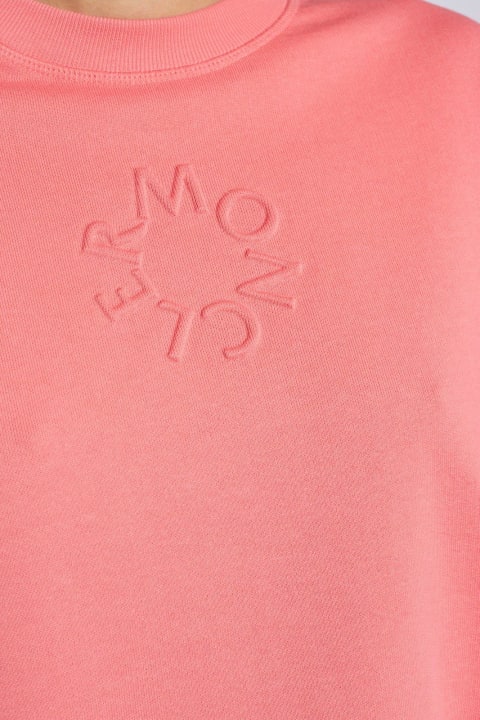 Fleeces & Tracksuits for Women Moncler Logo Embossed Crewneck Sweatshirt