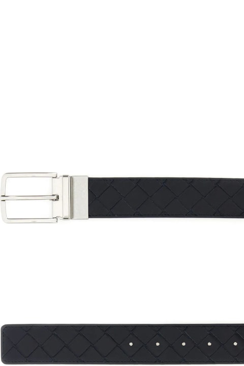 Belts for Men Bottega Veneta Black Leather Belt