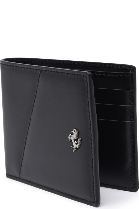 Ferrari Wallets for Men Ferrari Black Leather Wallet