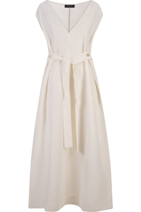 Fabiana Filippi Dresses for Women Fabiana Filippi White Viscose And Linen Dress
