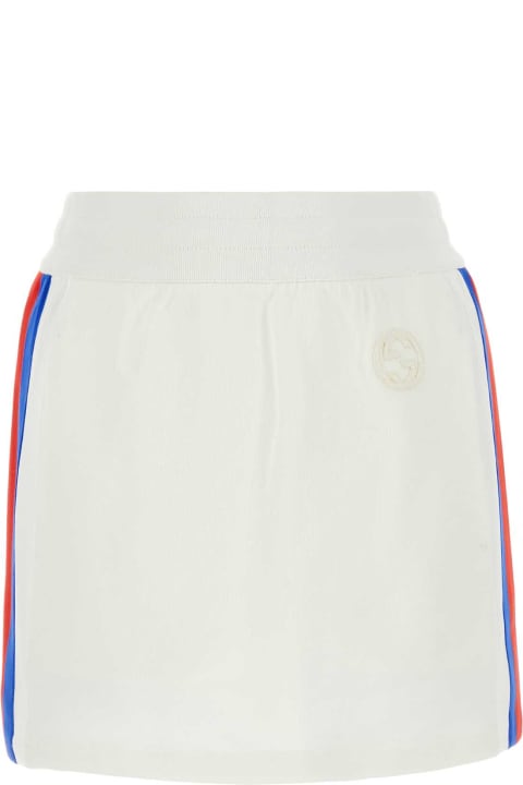 Clothing for Women Gucci White Jersey Mini Skirt
