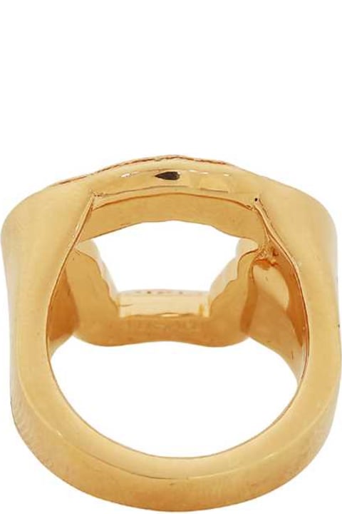 ウィメンズ リング Versace Gold Plated Metal Ring