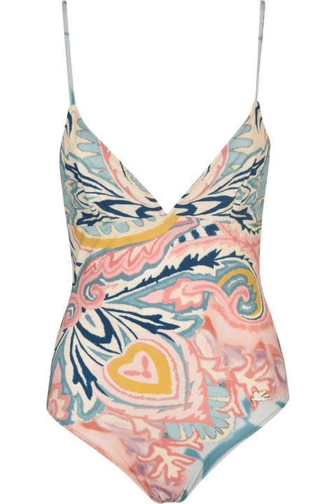 Swimwear for Women Etro V-neck Printed Swimsuit