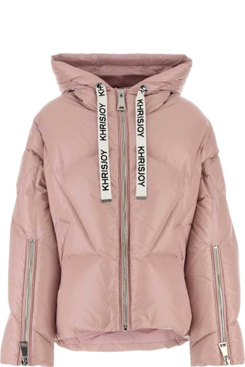 Khrisjoy Clothing for Women Khrisjoy Pastel Pink Nylon Down Jacket