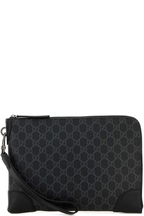 Gucci Printed Canvas Gg Emblem Document Case