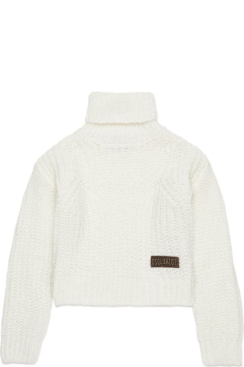 Dsquared2 for Kids Dsquared2 Logo Patch Roll-neck Knitted Jumper