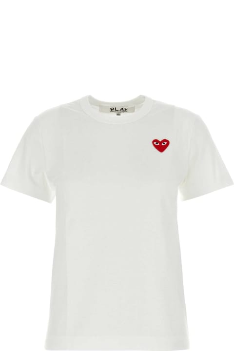 Homeware Comme des Garçons Play White Cotton T-shirt
