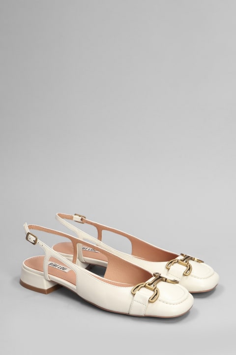 Bibi Lou Flat Shoes for Women Bibi Lou Renee 25 Ballet Flats In White Leather