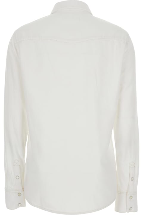 Frame for Kids Frame White Shirt With Classic Collar And Two Front Pockets In Cotton Woman