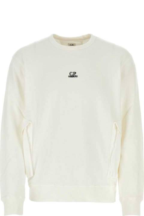 Fleeces & Tracksuits for Men C.P. Company White Cotton Sweatshirt