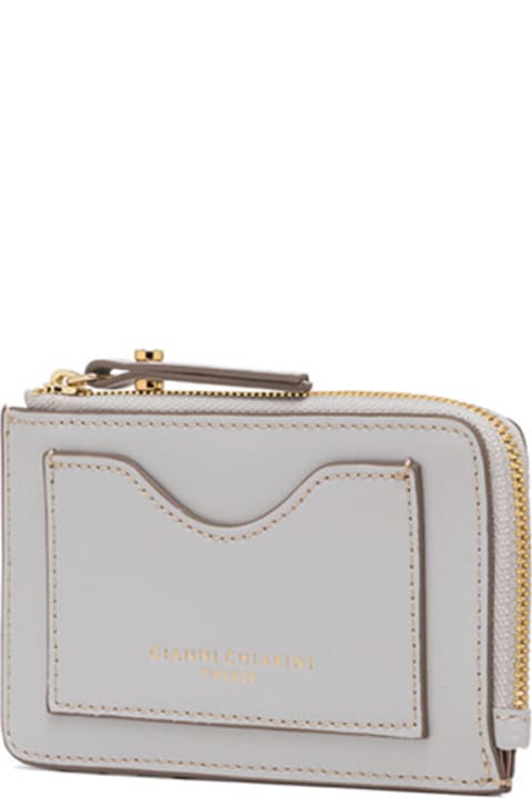 Gianni Chiarini Wallets for Women Gianni Chiarini Gray Wallet In Smooth Leather