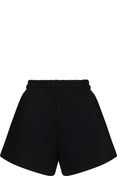 MSGM Bottoms for Women MSGM Black Shorts For Girl With Logo