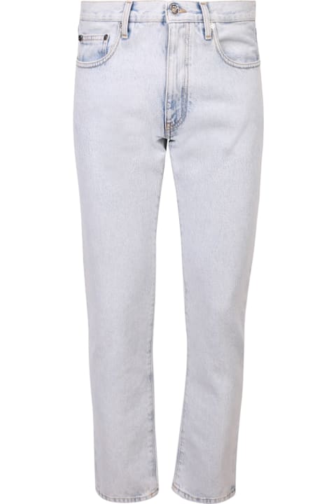 Jeans for Men Off-White Logo Print Slim Jeans