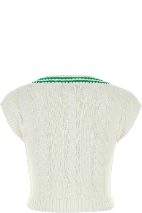 Chiara Ferragni Coats & Jackets for Women Chiara Ferragni White Cotton Vest