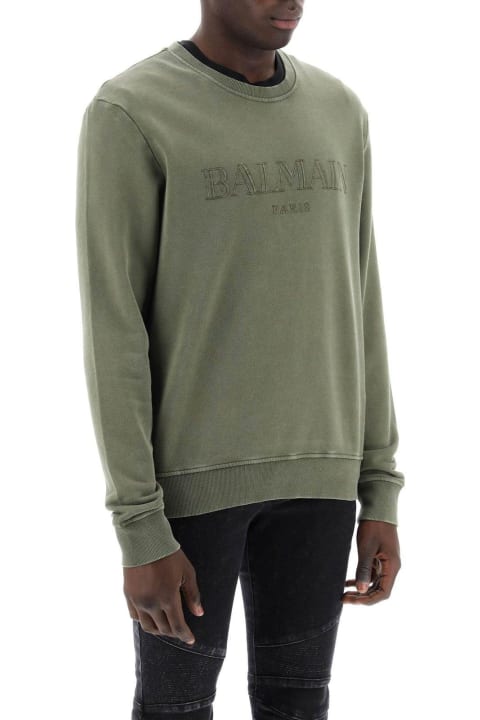 Balmain Clothing for Men Balmain Vintage Logo Embroidered Sweatshirt