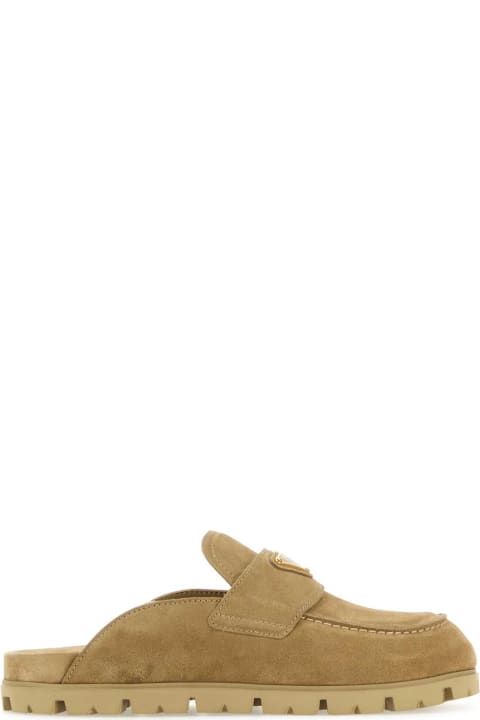 Shoes Sale for Women Prada Cappuccino Suede Slippers