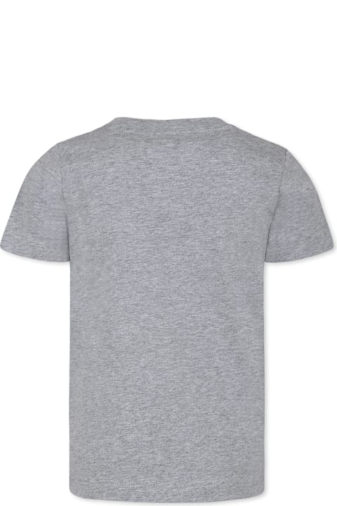 Versace T-Shirts & Polo Shirts for Boys Versace Grey T-shirt For Boy With Logo