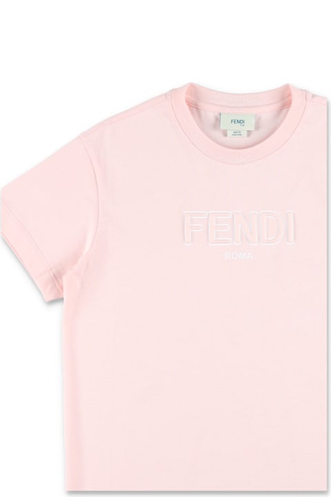 Homeware Fendi Fendi Kids Cotton T-shirt With Embossed Logo For Kids