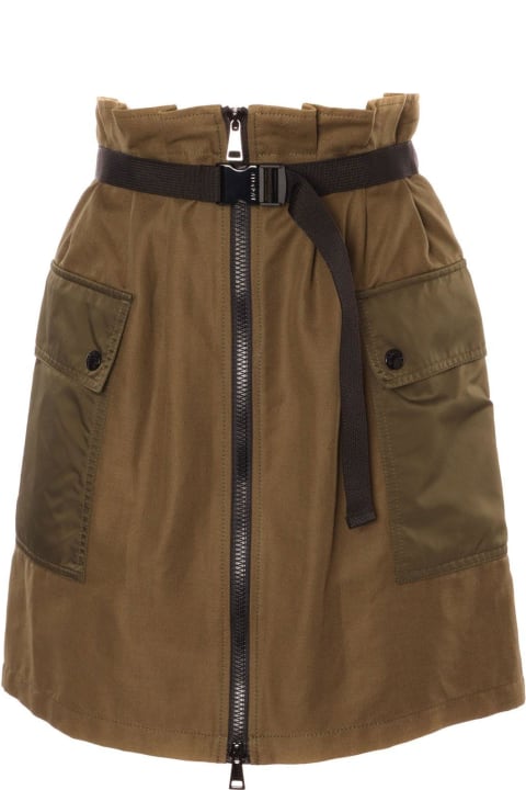 Moncler Clothing for Women Moncler High Waist Zipped Cargo Mini Skirt