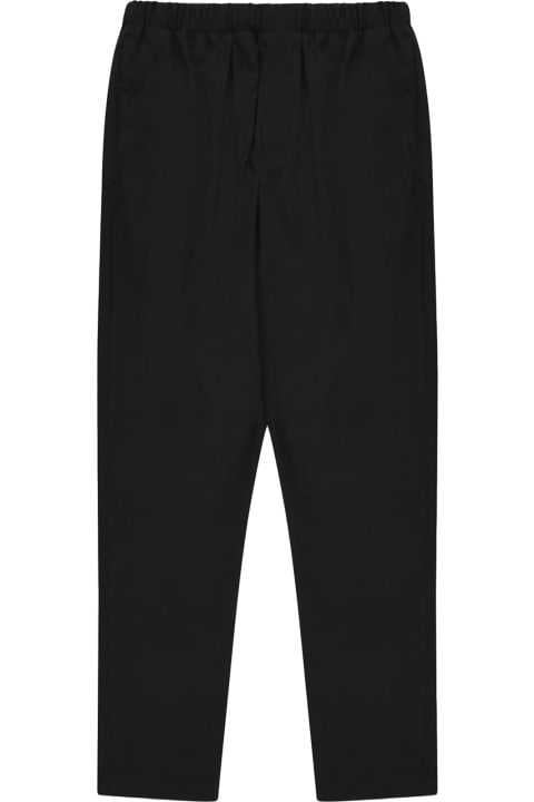 Cruna Pants for Men Cruna Black Linen Blend Trousers