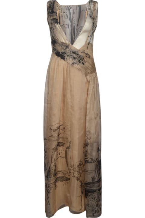Fashion for Women Alberta Ferretti Draped Sleeveless Dress