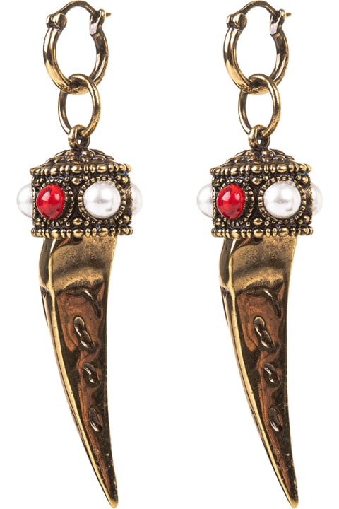 Roberto Cavalli Earrings for Women Roberto Cavalli Earrings With Tusk And Decoration