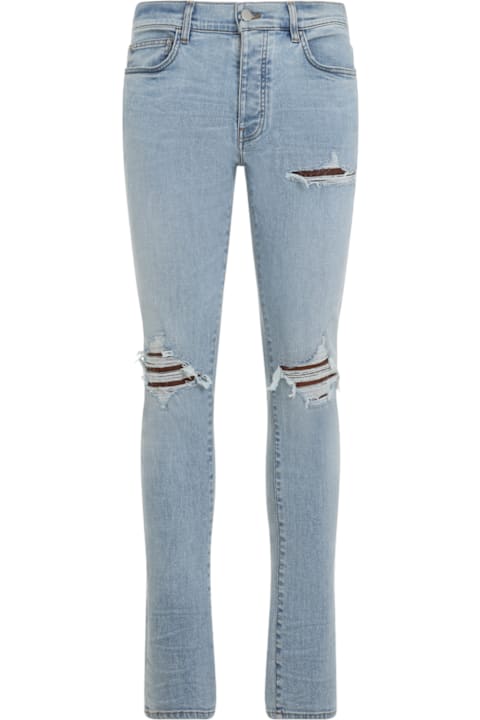 AMIRI for Kids AMIRI Crochet Leather Mx1 Jeans