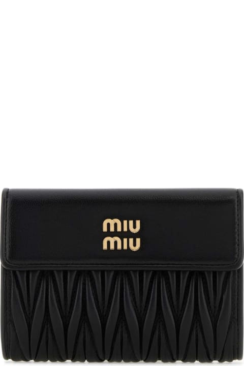 Miu Miu Accessories for Women Miu Miu Black Nappa Leather Wallet
