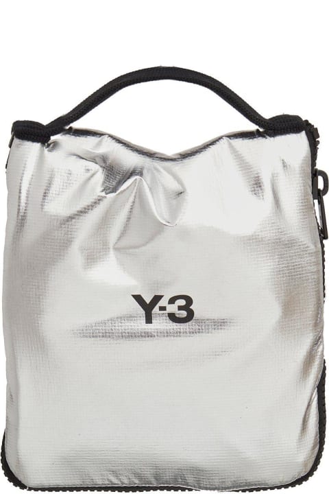 Totes for Men Y-3 Logo Printed Zip-around Packable Tote Bag
