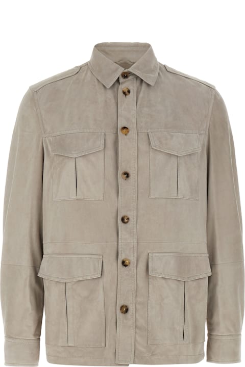 Quiet Luxury for Men Brunello Cucinelli Suede Saharan Jacket