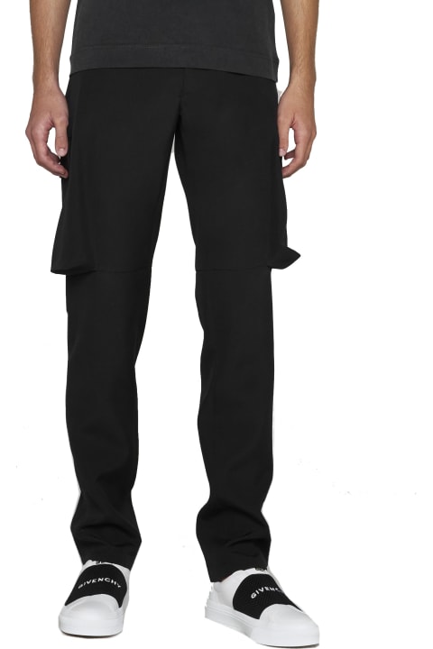 Givenchy Men Givenchy Cargo Wool Trousers
