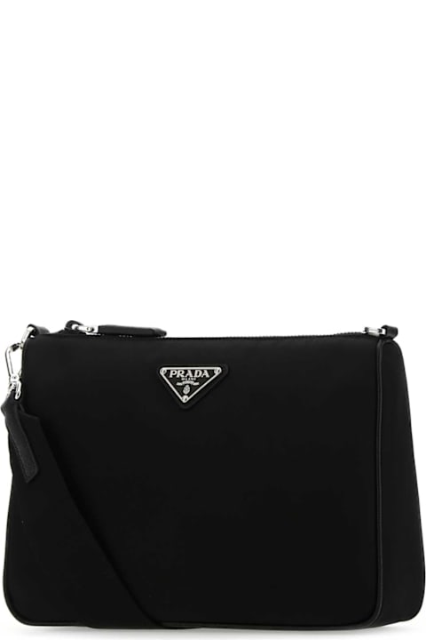 メンズ Pradaのバッグ Prada Black Re-nylon Crossbody Bag