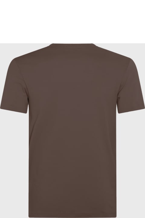 Topwear for Men Tom Ford Brown Cotton Blend T-shirt