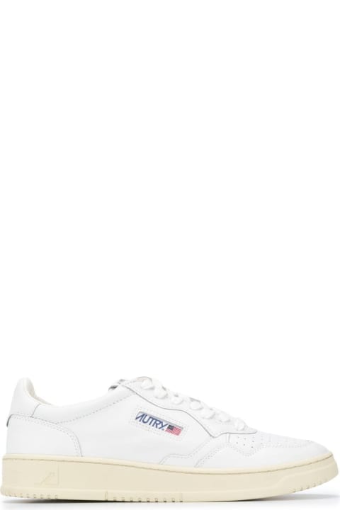 Sneakers for Men Autry 'medalist' White Low Top Sneakers With Logo Detail In Leather Man