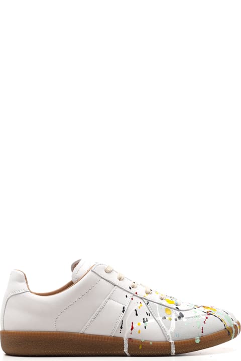 Maison Margiela White 
replica
 Sneakers With Multicolor Drops
