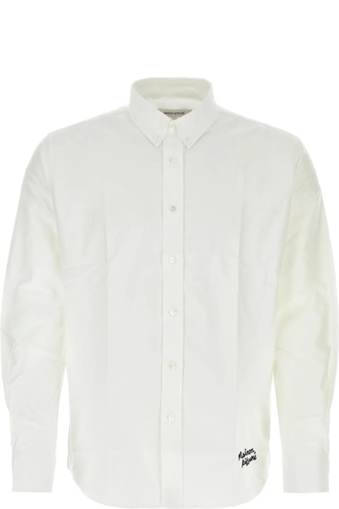 Maison Kitsuné Shirts for Men Maison Kitsuné White Cotton Shirt